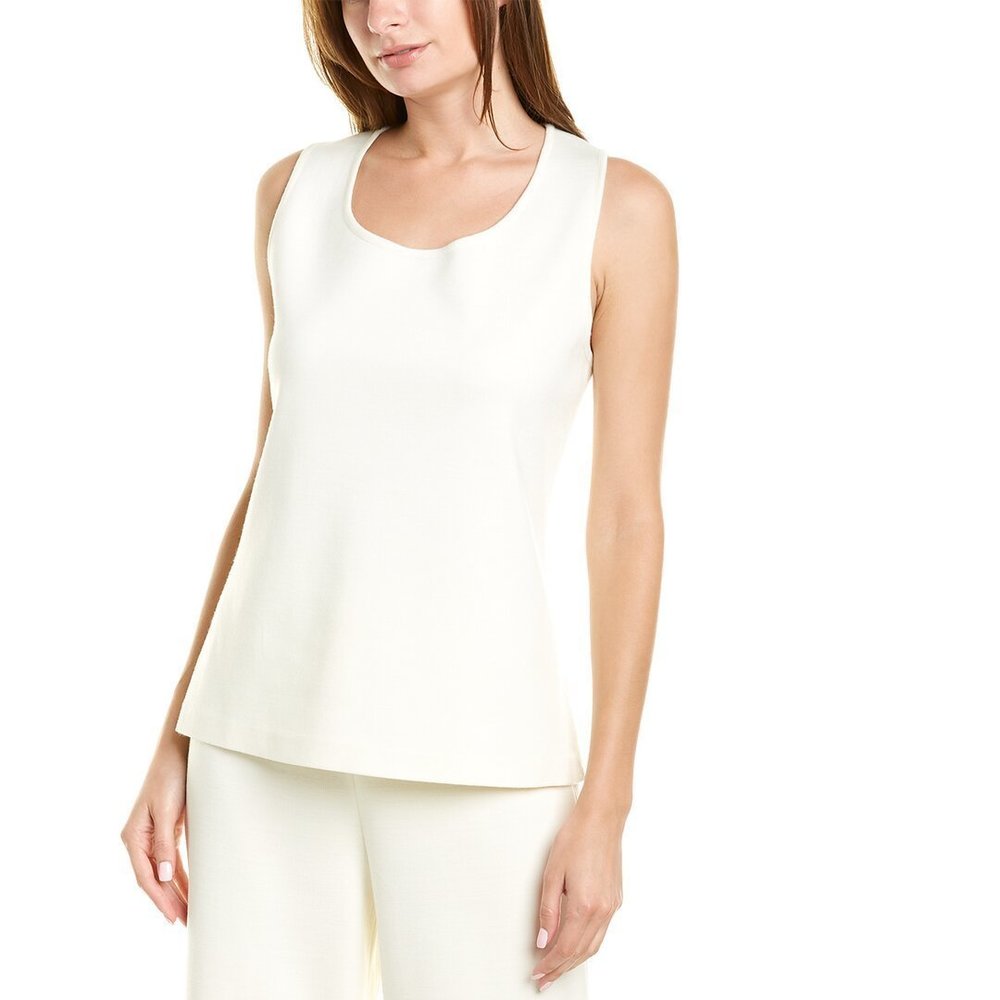 St. John Knit Wool-Blend Shell